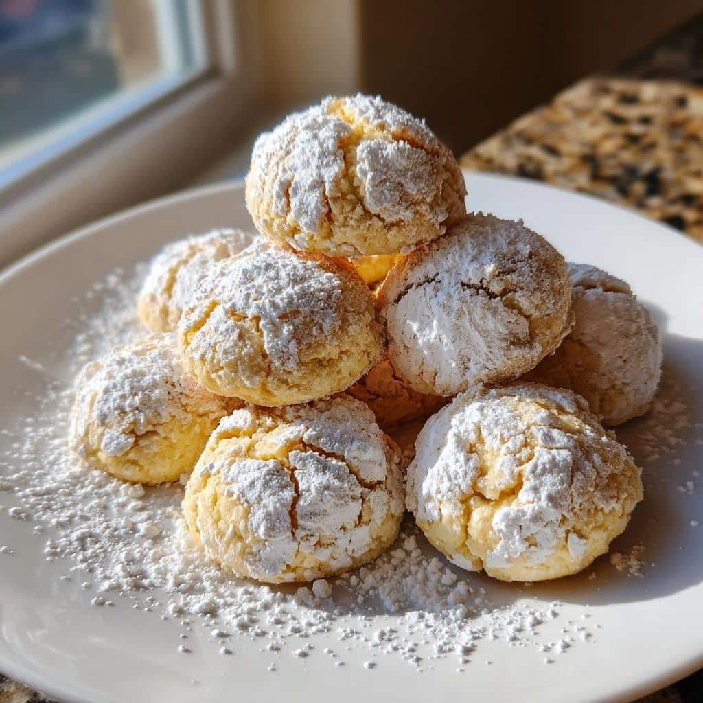air fryer snowball cookies - detail 1