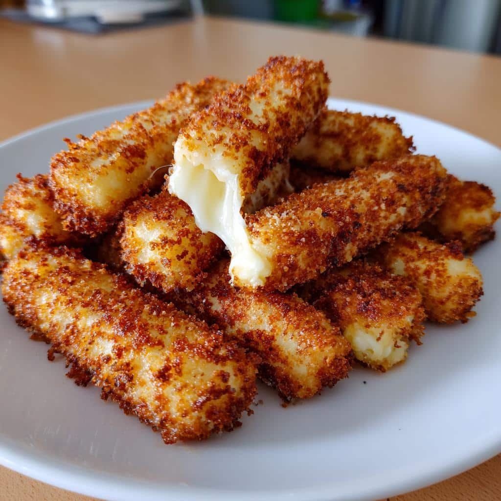 air fryer spooky mozzarella sticks - detail 1