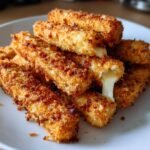 air fryer spooky mozzarella sticks