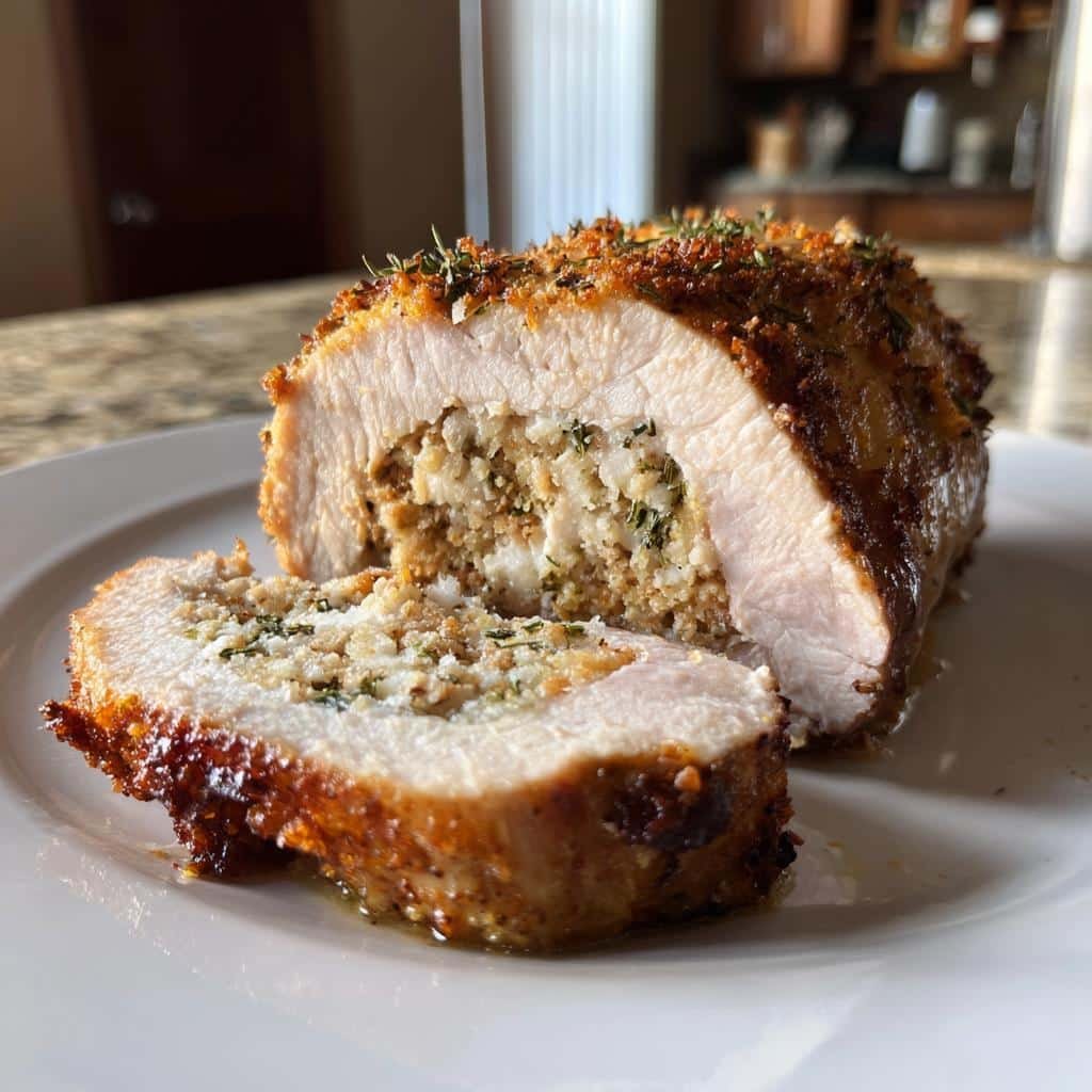 air fryer stuffed pork loin