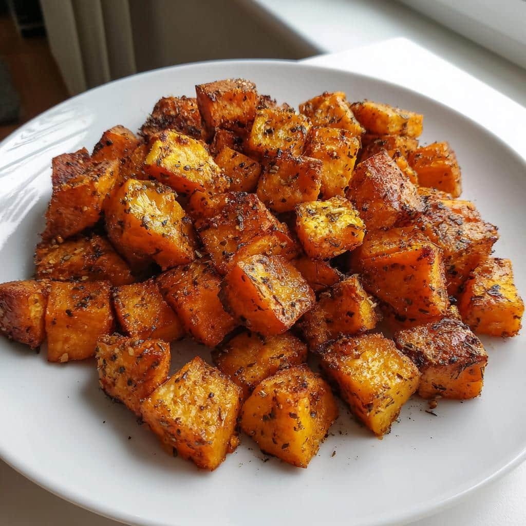 air fryer sweet potato hash - detail 1