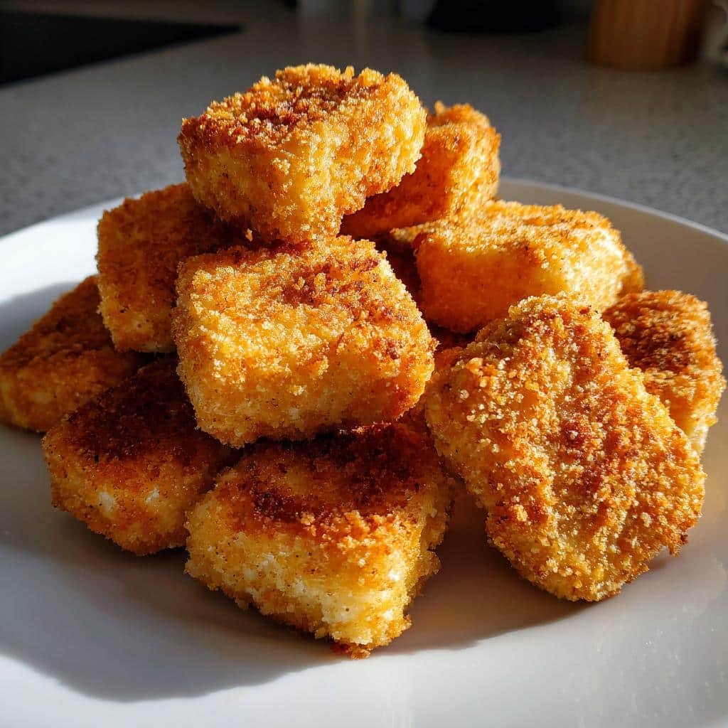 air fryer tofu nuggets - detail 1