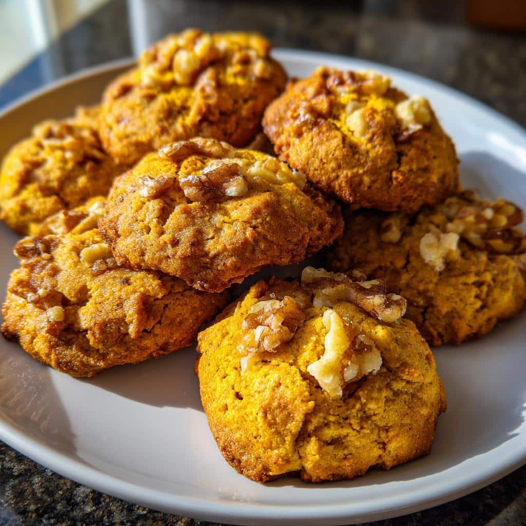 air fryer walnut pumpkin pie cookies - detail 1
