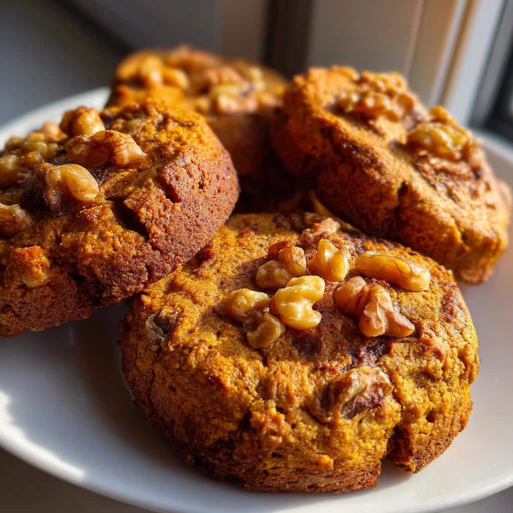 air fryer walnut pumpkin pie cookies