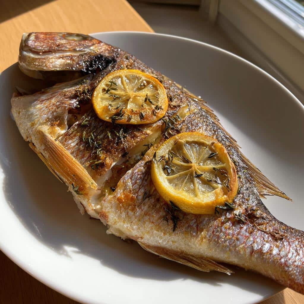 air fryer whole snapper - detail 1