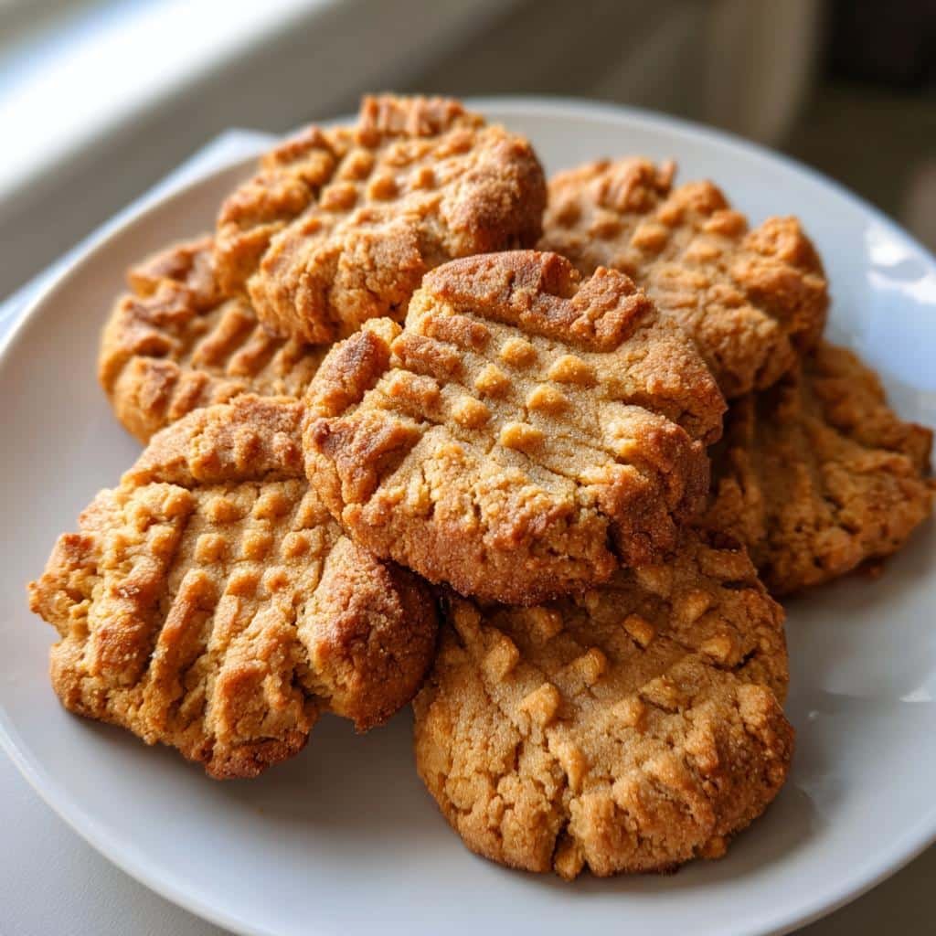 Air Fryer 3-Ingredient Peanut Butter Cookies