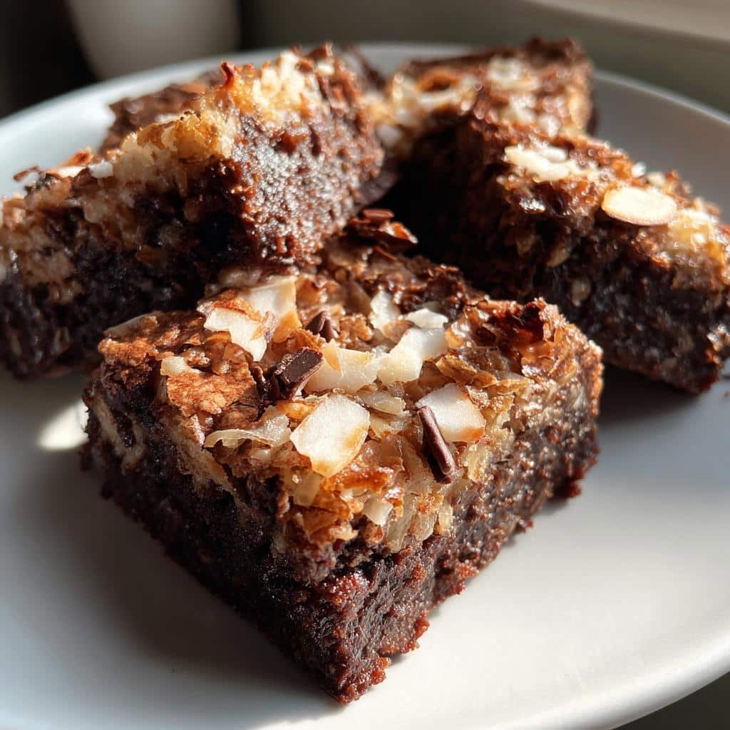 Air Fryer Almond Joy Brownies