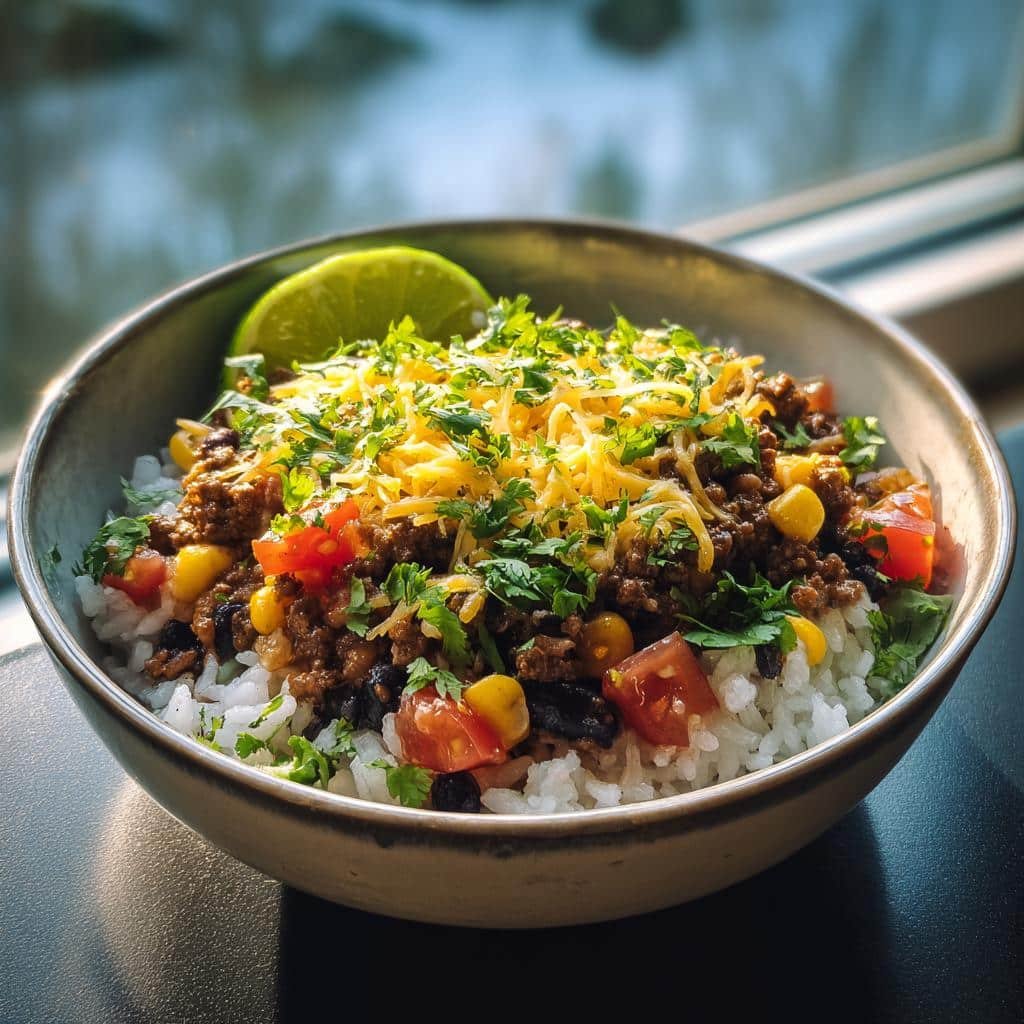 Air Fryer Beef Burrito Bowls - detail 1