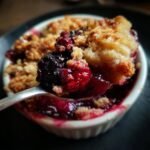 Air Fryer Berry Crumble Cups