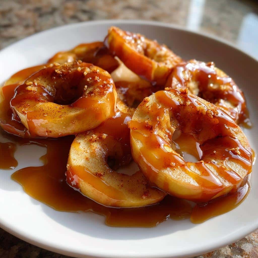 Air Fryer Caramel Apple Slices