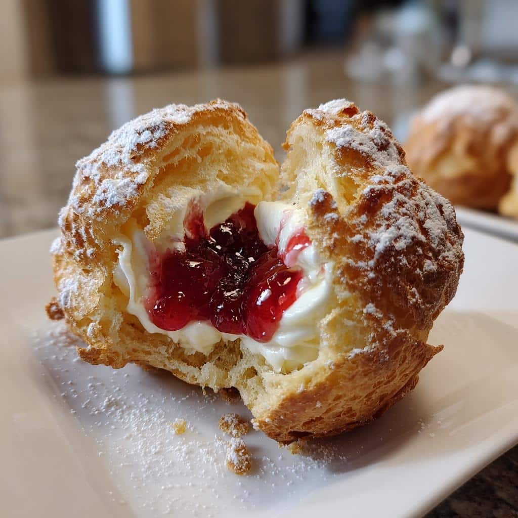 Air Fryer Cherry Vanilla Cream Puffs - detail 1