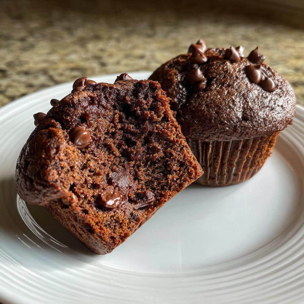 Air Fryer Chocolate Banana Muffins - detail 1