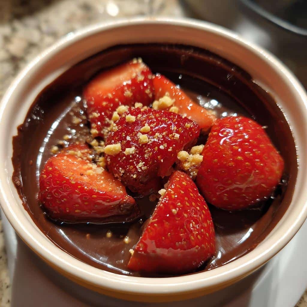 Air Fryer Chocolate Strawberry Fondue