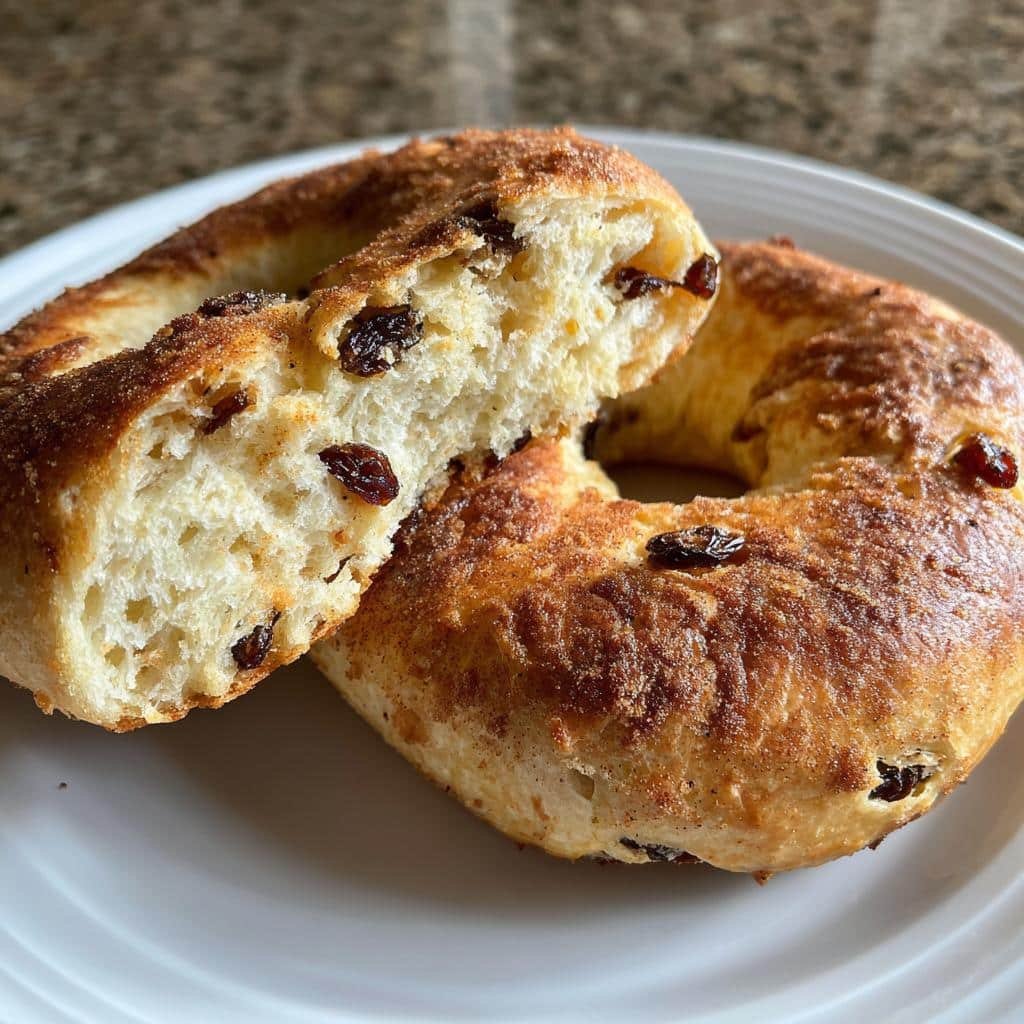 Air Fryer Cinnamon Raisin Bagels - detail 1