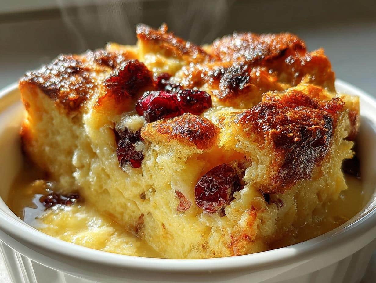Air Fryer Cranberry Bread Pudding - detail 1