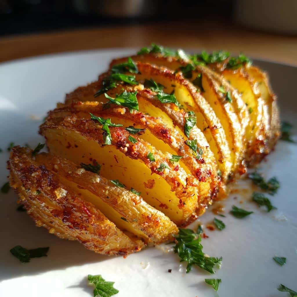 Air Fryer Hasselback Potatoes