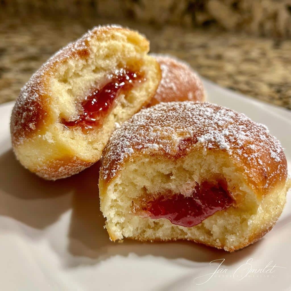 Air Fryer Jam-Filled Doughnuts