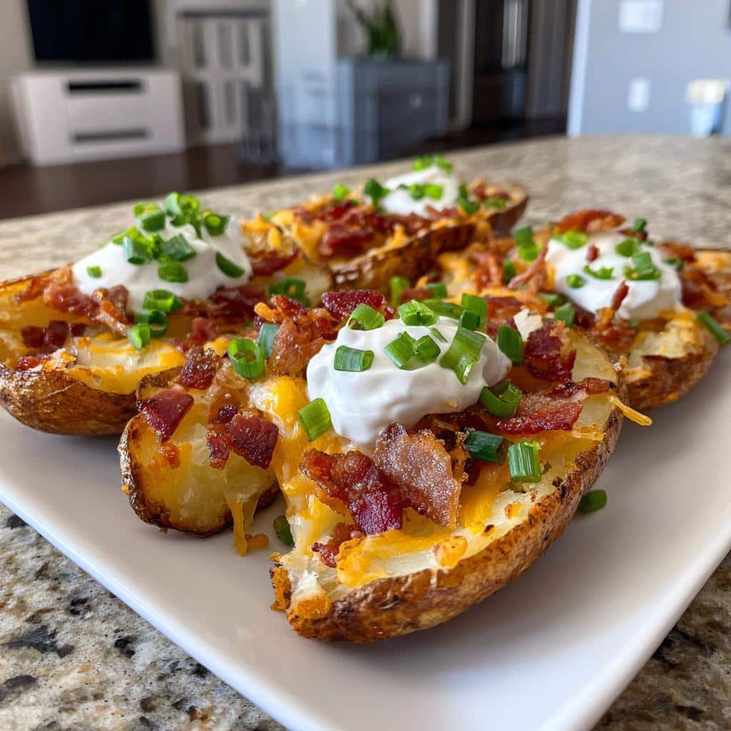 Air Fryer Loaded Potato Skins