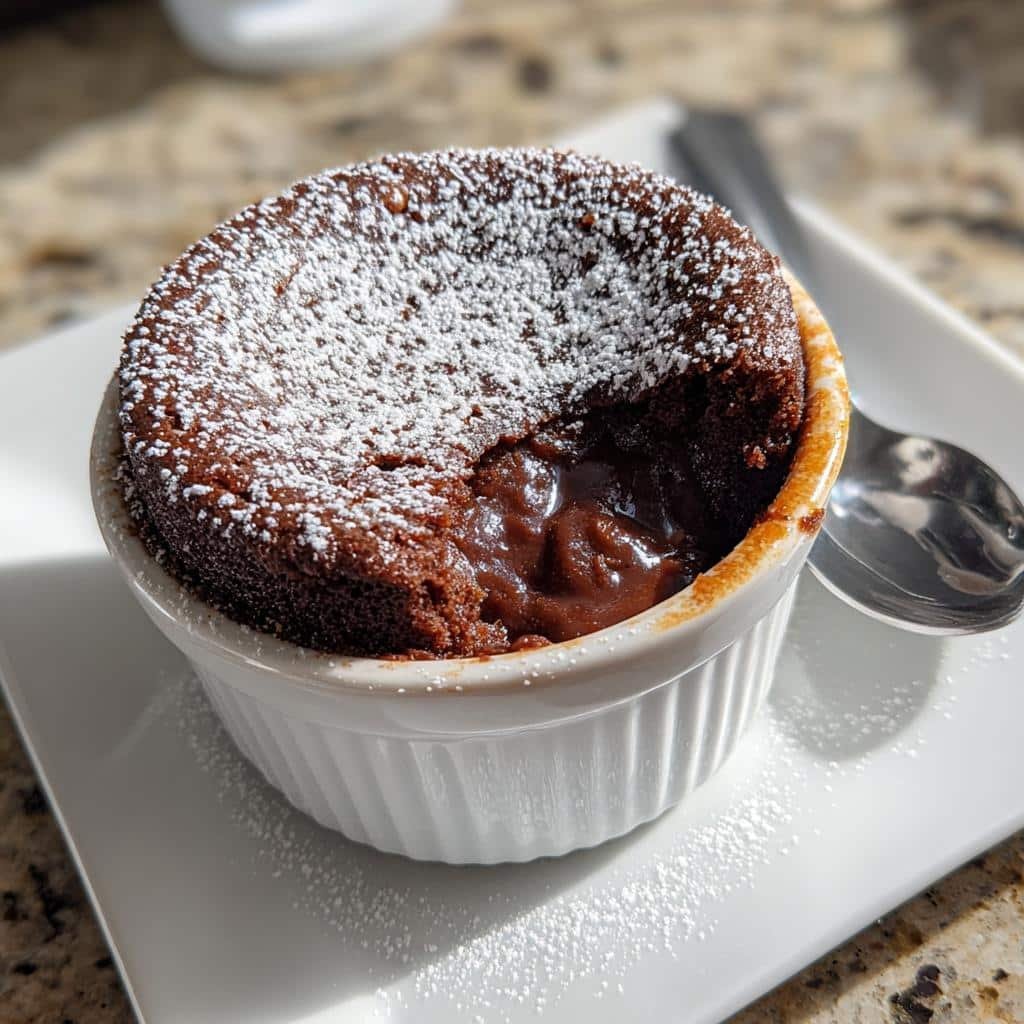 Air Fryer Molten Chocolate Fudge - detail 1