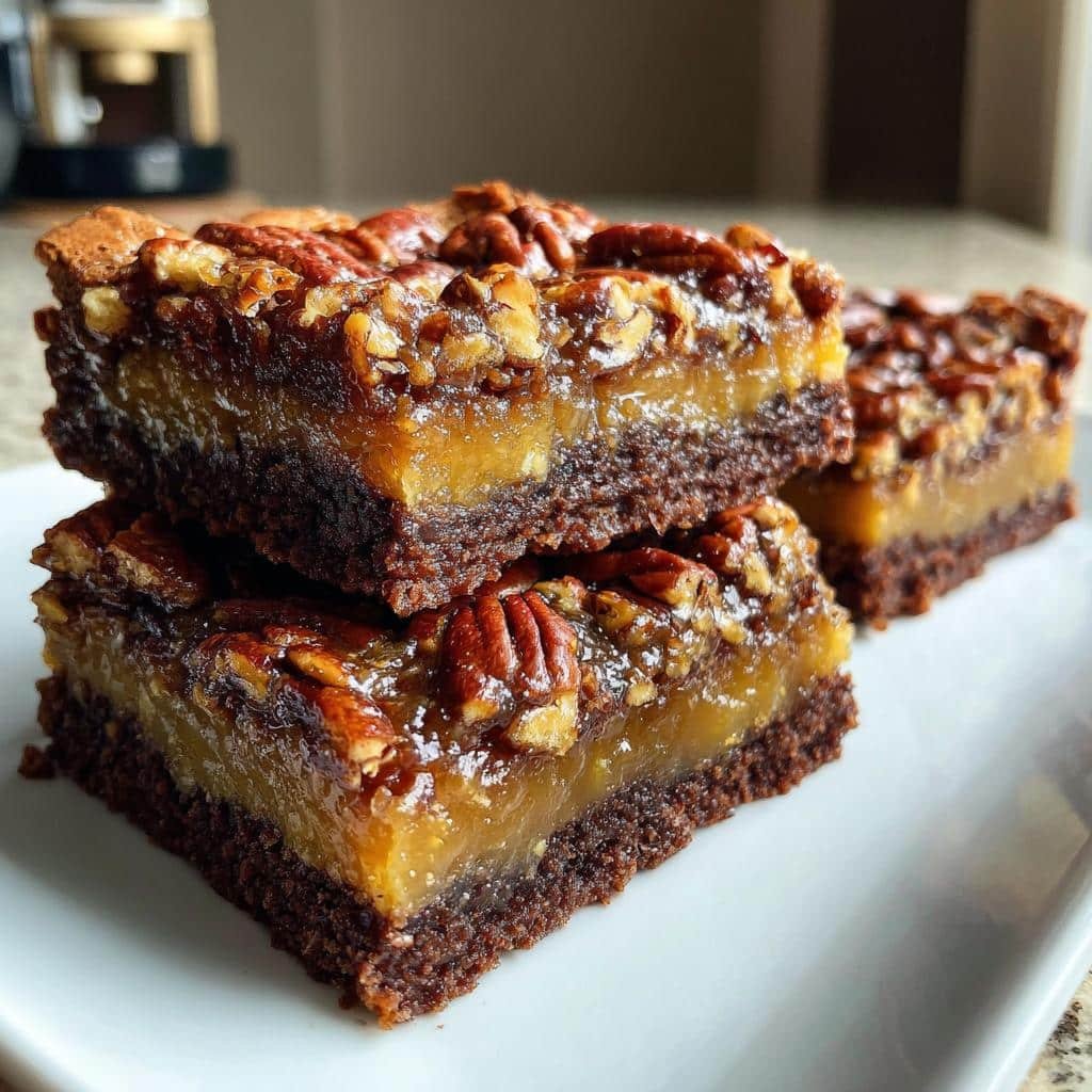 Air Fryer Pecan Pie Brownie Bars - detail 1