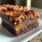 Air Fryer Pecan Pie Brownie Bars