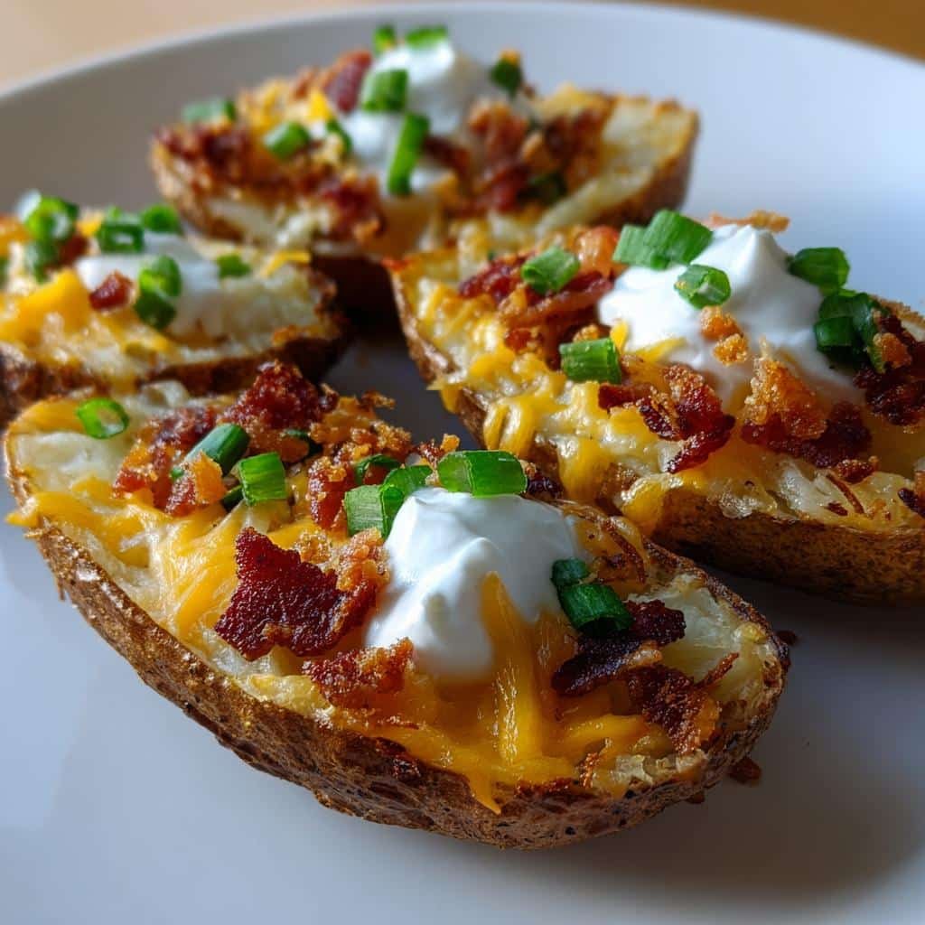 Air Fryer Potato Skins (Loaded)