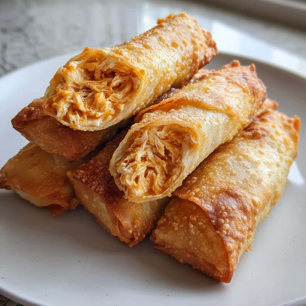 Air Fryer Spring Rolls (Buffalo Chicken)