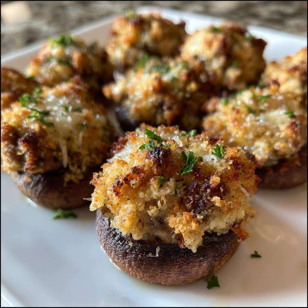 Air Fryer Stuffed Mushrooms (Sausage) - detail 1