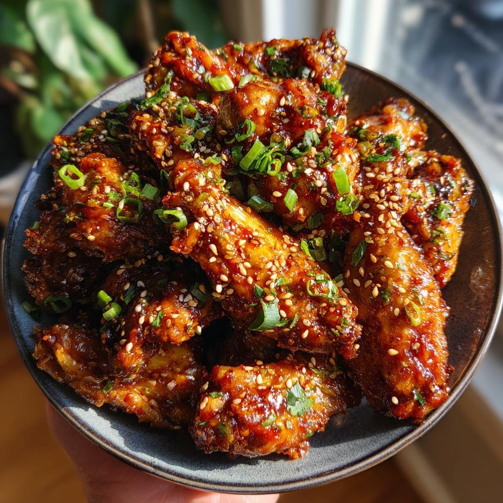 Air fryer Korean gochujang wings - detail 1
