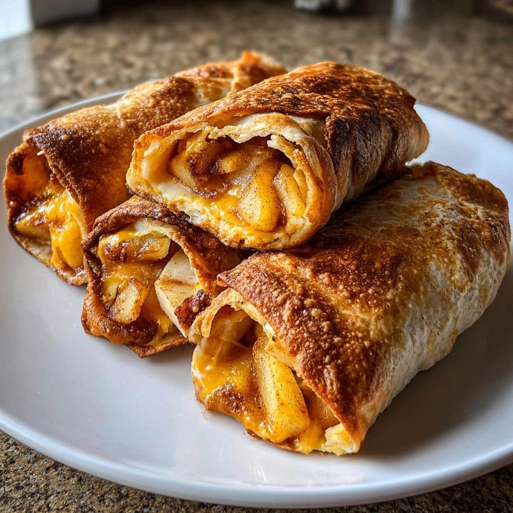 Air fryer apple cinnamon chimichanga rolls - detail 1