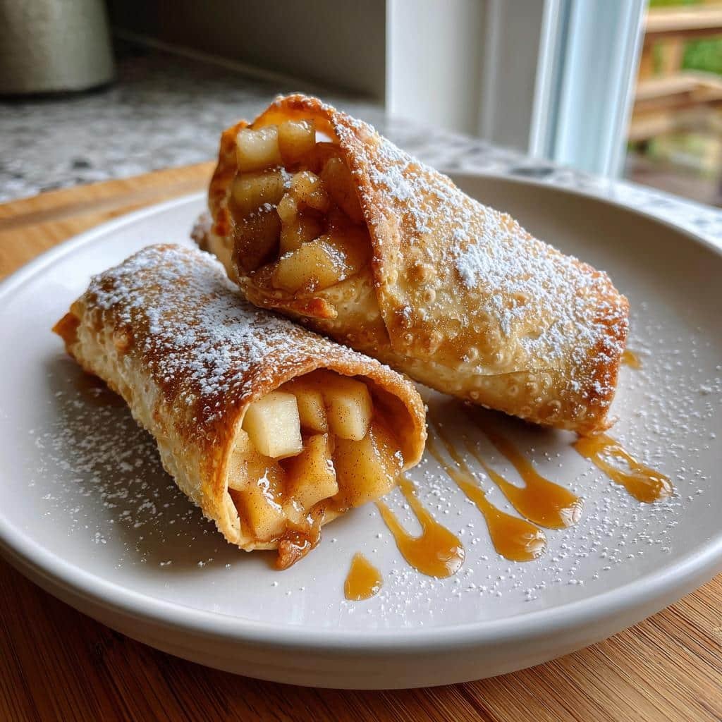 Air fryer apple cinnamon chimichanga rolls - detail 1