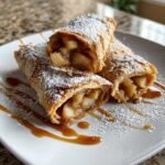 Air fryer apple cinnamon chimichanga rolls