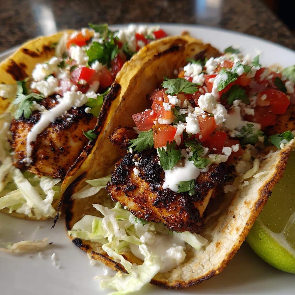 Air fryer blackened mahi tacos - detail 1
