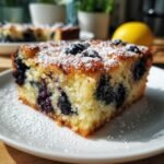 Air fryer blueberry lemon cake bars
