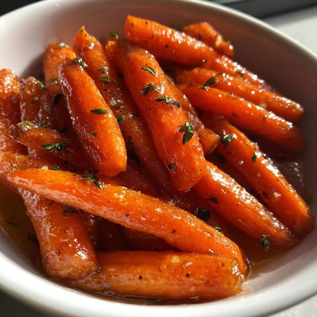 Air fryer brown butter honey carrots - detail 1