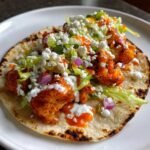 Air fryer buffalo cauliflower tacos