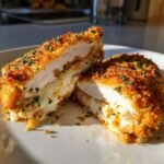Air fryer cottage cheese stuffed chicken breast