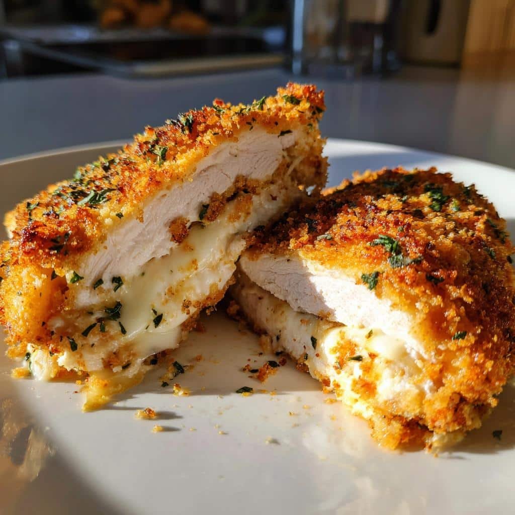 Air fryer cottage cheese stuffed chicken breast