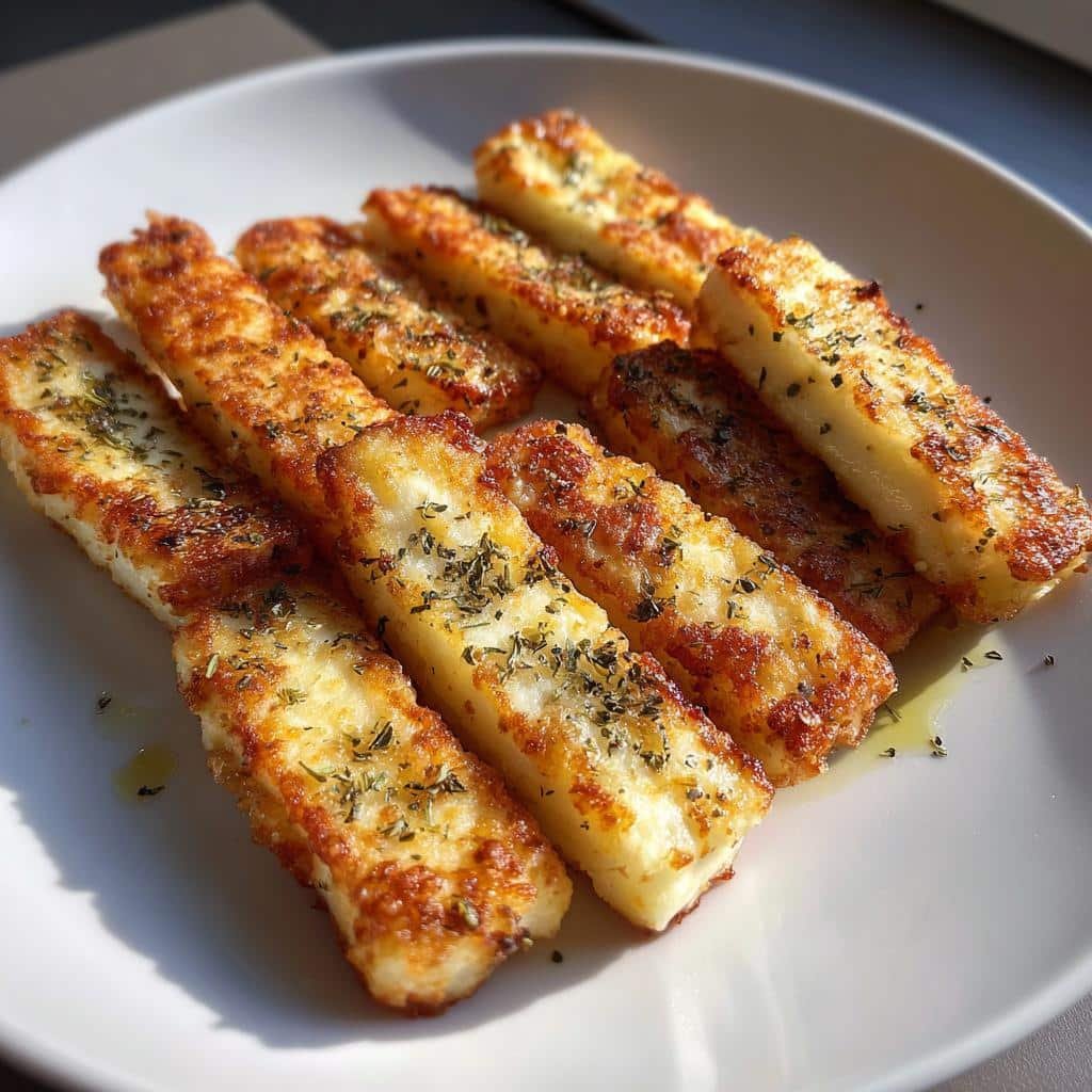 Air fryer crispy halloumi sticks - detail 1