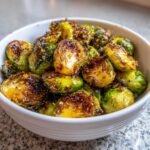 Air fryer maple mustard Brussels hash