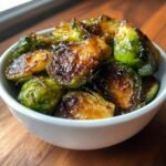 Air fryer maple mustard Brussels hash