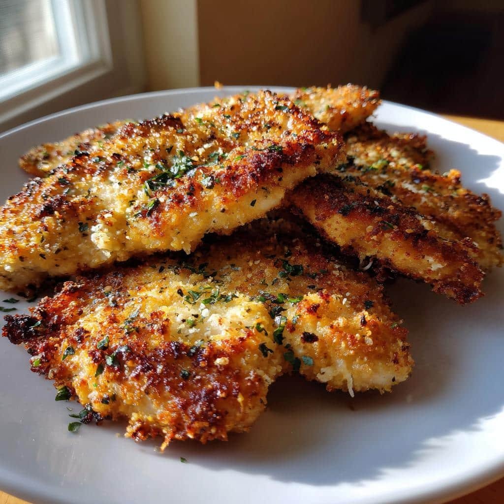 Air fryer parmesan crusted turkey cutlets - detail 1