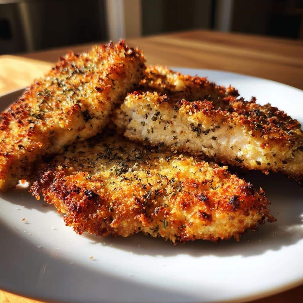 Air fryer parmesan crusted turkey cutlets