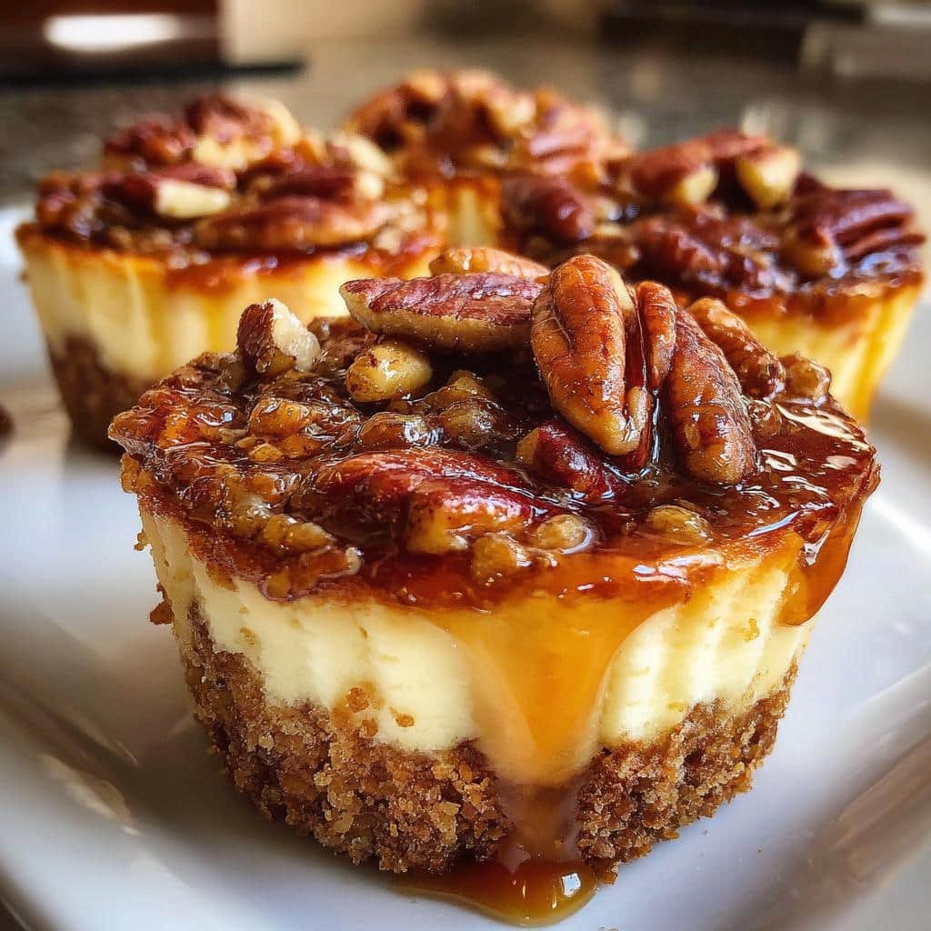 Air fryer pecan pie cheesecake cups - detail 1