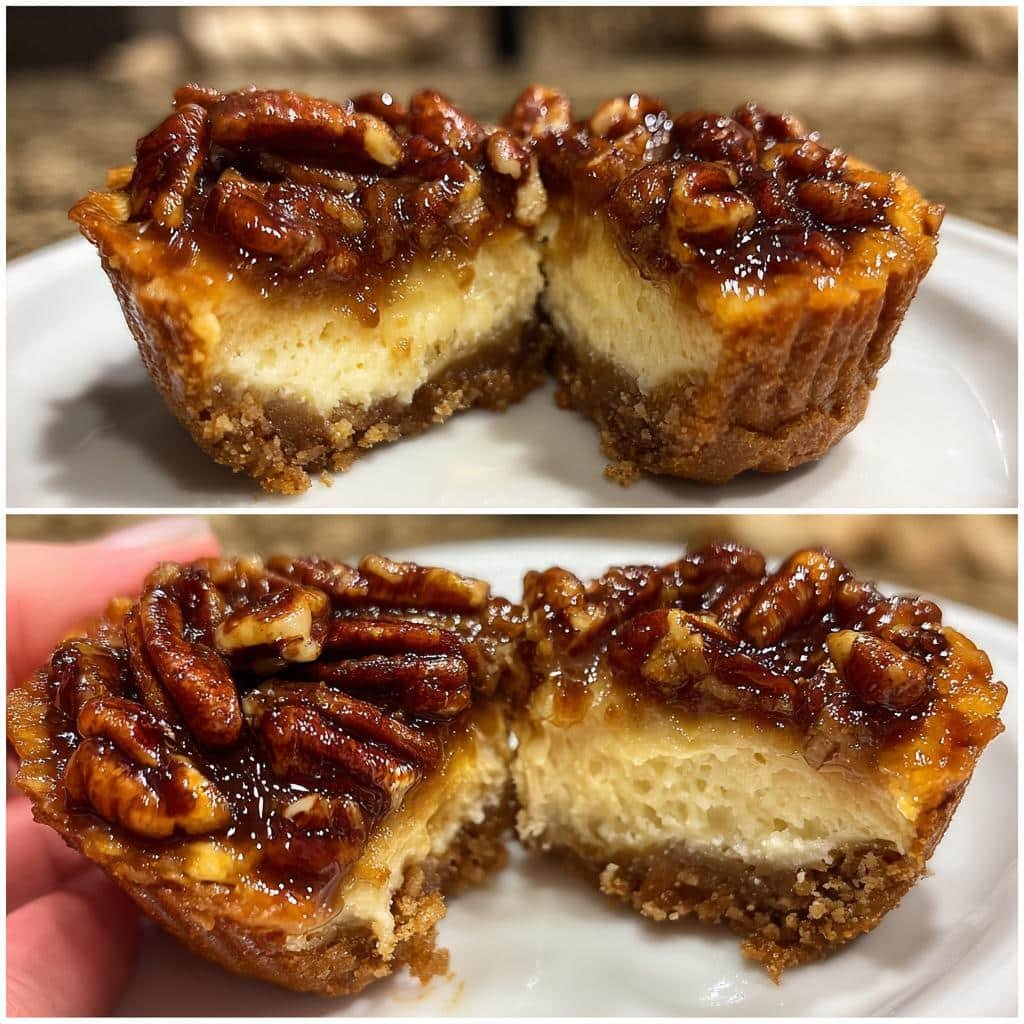 Air fryer pecan pie cheesecake cups - detail 1