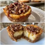 Air fryer pecan pie cheesecake cups