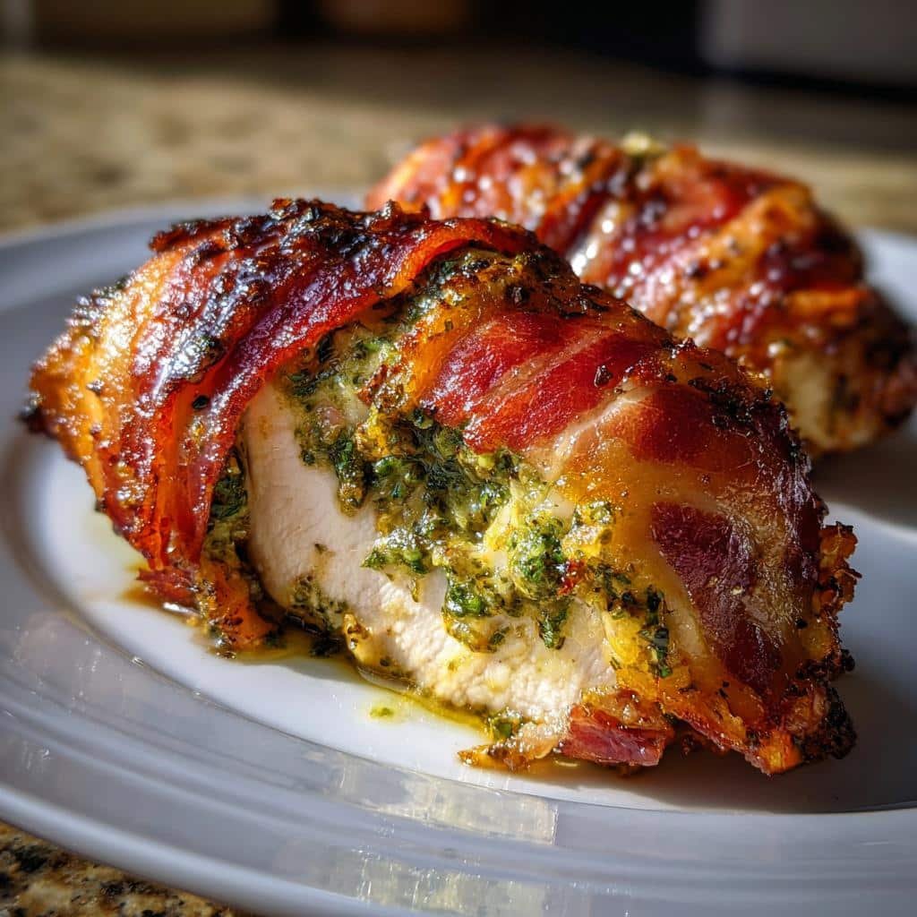 Air fryer pesto prosciutto chicken breast