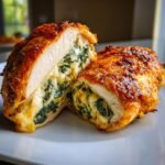 Air fryer spinach artichoke stuffed chicken breast