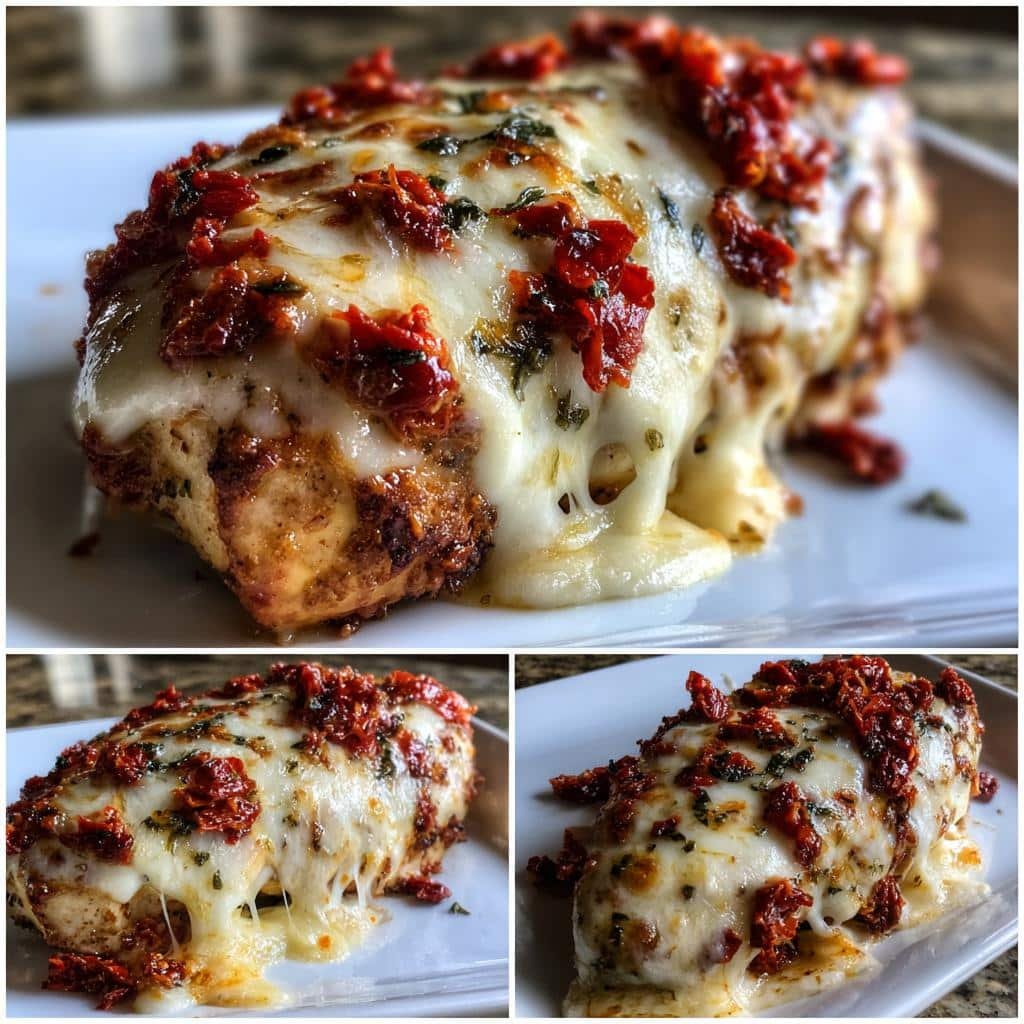 Air fryer sun-dried tomato mozzarella chicken breast - detail 1