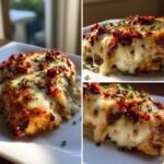 Air fryer sun-dried tomato mozzarella chicken breast